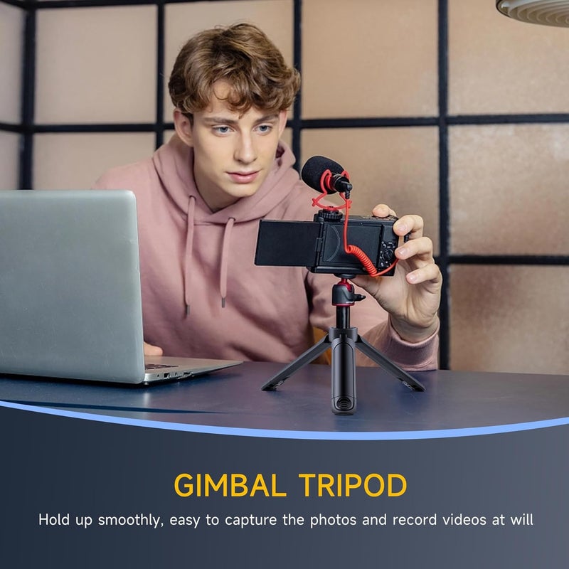 weeylite 1/4 Mini Tripod, C01 Pro Tabletop Desktop Stand Compact Tripod with 1/4" Screw for K21 Stick Light, Retro 12X Photo Light,Camera,Smooth 4,Osmo Mobile,Vimble 2,Gimbal Handle Grip Stabilizer - Image 4